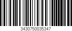 Código de barras (EAN, GTIN, SKU, ISBN): '3430750035347'