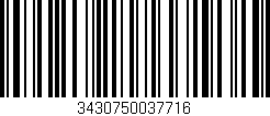 Código de barras (EAN, GTIN, SKU, ISBN): '3430750037716'