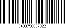 Código de barras (EAN, GTIN, SKU, ISBN): '3430750037822'
