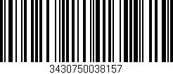 Código de barras (EAN, GTIN, SKU, ISBN): '3430750038157'