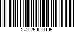 Código de barras (EAN, GTIN, SKU, ISBN): '3430750038195'