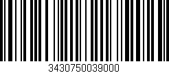 Código de barras (EAN, GTIN, SKU, ISBN): '3430750039000'