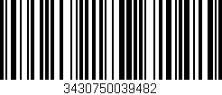 Código de barras (EAN, GTIN, SKU, ISBN): '3430750039482'