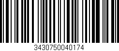 Código de barras (EAN, GTIN, SKU, ISBN): '3430750040174'