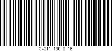Código de barras (EAN, GTIN, SKU, ISBN): '34311_168_0_16'