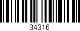 Código de barras (EAN, GTIN, SKU, ISBN): '34316'