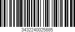 Código de barras (EAN, GTIN, SKU, ISBN): '3432240025685'