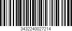 Código de barras (EAN, GTIN, SKU, ISBN): '3432240027214'