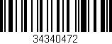 Código de barras (EAN, GTIN, SKU, ISBN): '34340472'