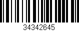 Código de barras (EAN, GTIN, SKU, ISBN): '34342645'