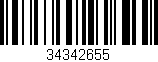 Código de barras (EAN, GTIN, SKU, ISBN): '34342655'