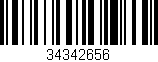Código de barras (EAN, GTIN, SKU, ISBN): '34342656'