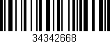Código de barras (EAN, GTIN, SKU, ISBN): '34342668'