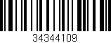 Código de barras (EAN, GTIN, SKU, ISBN): '34344109'