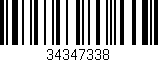 Código de barras (EAN, GTIN, SKU, ISBN): '34347338'