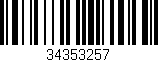 Código de barras (EAN, GTIN, SKU, ISBN): '34353257'