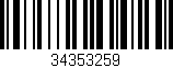 Código de barras (EAN, GTIN, SKU, ISBN): '34353259'