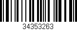 Código de barras (EAN, GTIN, SKU, ISBN): '34353263'
