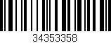 Código de barras (EAN, GTIN, SKU, ISBN): '34353358'