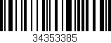Código de barras (EAN, GTIN, SKU, ISBN): '34353385'