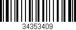 Código de barras (EAN, GTIN, SKU, ISBN): '34353409'