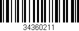 Código de barras (EAN, GTIN, SKU, ISBN): '34360211'