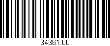Código de barras (EAN, GTIN, SKU, ISBN): '34361.00'
