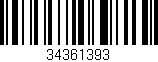 Código de barras (EAN, GTIN, SKU, ISBN): '34361393'
