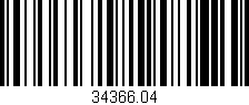 Código de barras (EAN, GTIN, SKU, ISBN): '34366.04'