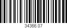 Código de barras (EAN, GTIN, SKU, ISBN): '34366.07'