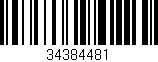 Código de barras (EAN, GTIN, SKU, ISBN): '34384481'