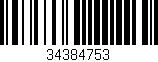Código de barras (EAN, GTIN, SKU, ISBN): '34384753'