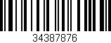 Código de barras (EAN, GTIN, SKU, ISBN): '34387876'