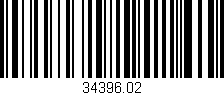 Código de barras (EAN, GTIN, SKU, ISBN): '34396.02'