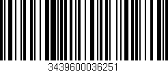 Código de barras (EAN, GTIN, SKU, ISBN): '3439600036251'