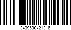 Código de barras (EAN, GTIN, SKU, ISBN): '3439600421316'