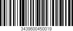 Código de barras (EAN, GTIN, SKU, ISBN): '3439600450019'