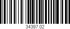 Código de barras (EAN, GTIN, SKU, ISBN): '34397.02'