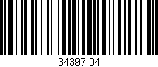 Código de barras (EAN, GTIN, SKU, ISBN): '34397.04'