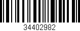 Código de barras (EAN, GTIN, SKU, ISBN): '34402982'