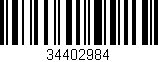 Código de barras (EAN, GTIN, SKU, ISBN): '34402984'