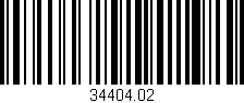 Código de barras (EAN, GTIN, SKU, ISBN): '34404.02'