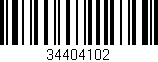 Código de barras (EAN, GTIN, SKU, ISBN): '34404102'