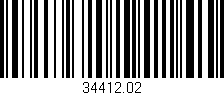 Código de barras (EAN, GTIN, SKU, ISBN): '34412.02'