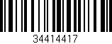 Código de barras (EAN, GTIN, SKU, ISBN): '34414417'