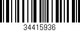 Código de barras (EAN, GTIN, SKU, ISBN): '34415936'