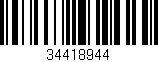 Código de barras (EAN, GTIN, SKU, ISBN): '34418944'