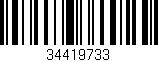 Código de barras (EAN, GTIN, SKU, ISBN): '34419733'