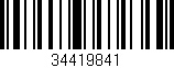 Código de barras (EAN, GTIN, SKU, ISBN): '34419841'