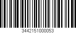 Código de barras (EAN, GTIN, SKU, ISBN): '3442151000053'